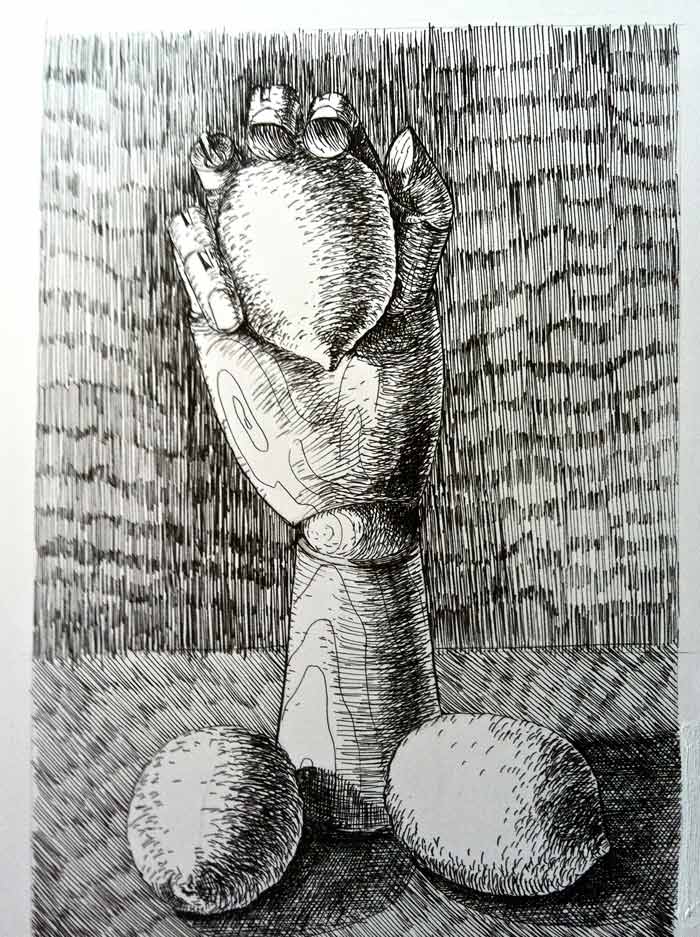 Pen and Ink Drawing by Malvina James