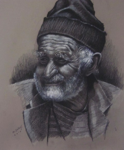 A portrait of an old man