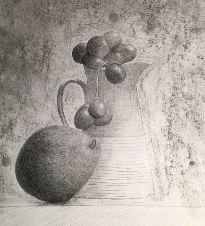 Still-life drawing by Peter R., Drawing Academy student