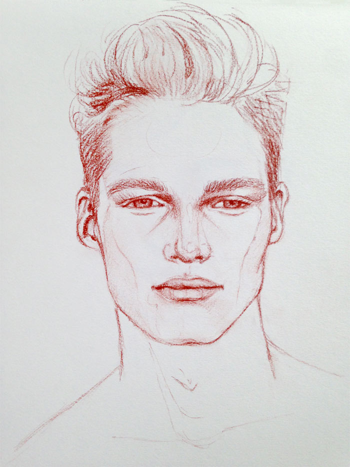 Portrait drawing by Cassiano Grandi