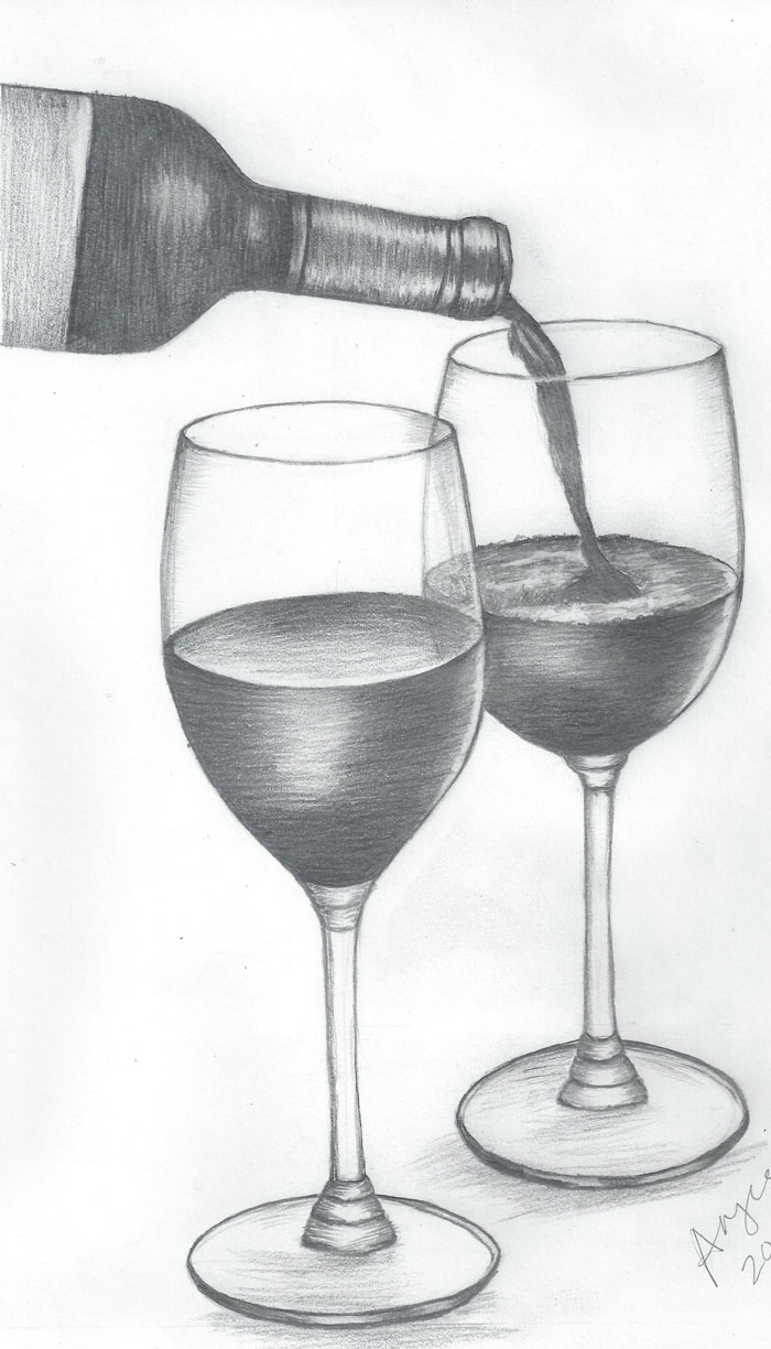 Still-life drawings by Angie Vazquez