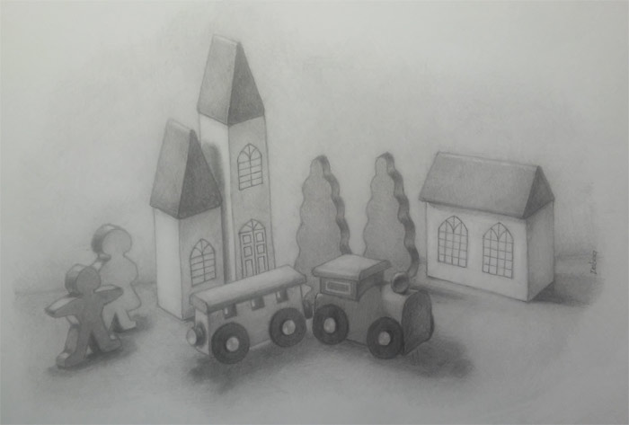 Artwork in graphite by Debora, Drawing Academy student