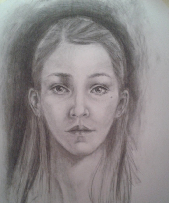 Self portrait by Stefania, Drawing Academy student