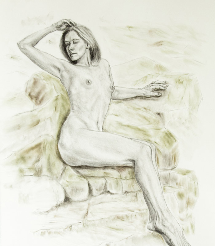 Lady of Moss: Study of a Nude in Nature
