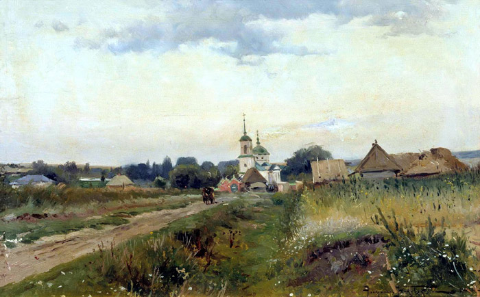 Alexander-Makovsky-Landscape-with-Church