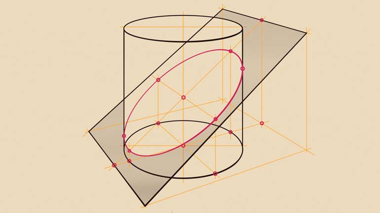 How to Intersect Standing Cylinders in Perspective