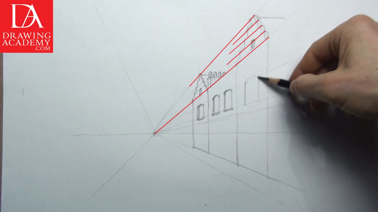 perspective drawing cityscape