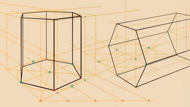 How to Draw Hexagonal Prisms in Perspective
