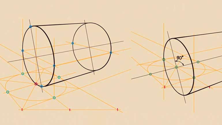 How to Draw Reclining Cylinders