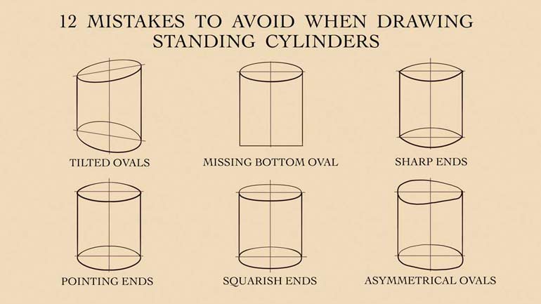 How to Draw Standing Cylinders
