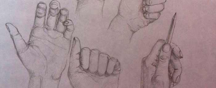 Hands drawing by Malvina James