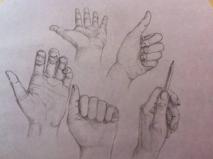 Hands drawing by Malvina James