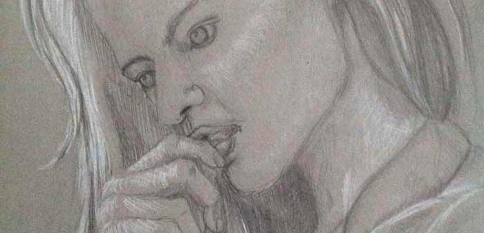 Portrait drawing by Anna