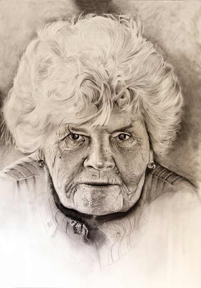Happy old woman, drawing from the past — Steemit