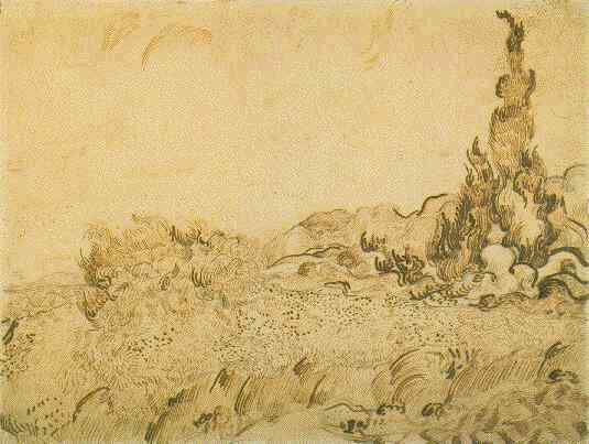 Vincent-Van-Gogh-Tree drawings-10