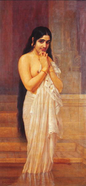 Raja Ravi Verma (1848 –1906) - Kerala Girl After The Bath