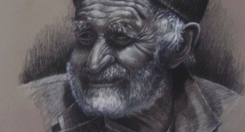 A portrait of an old man