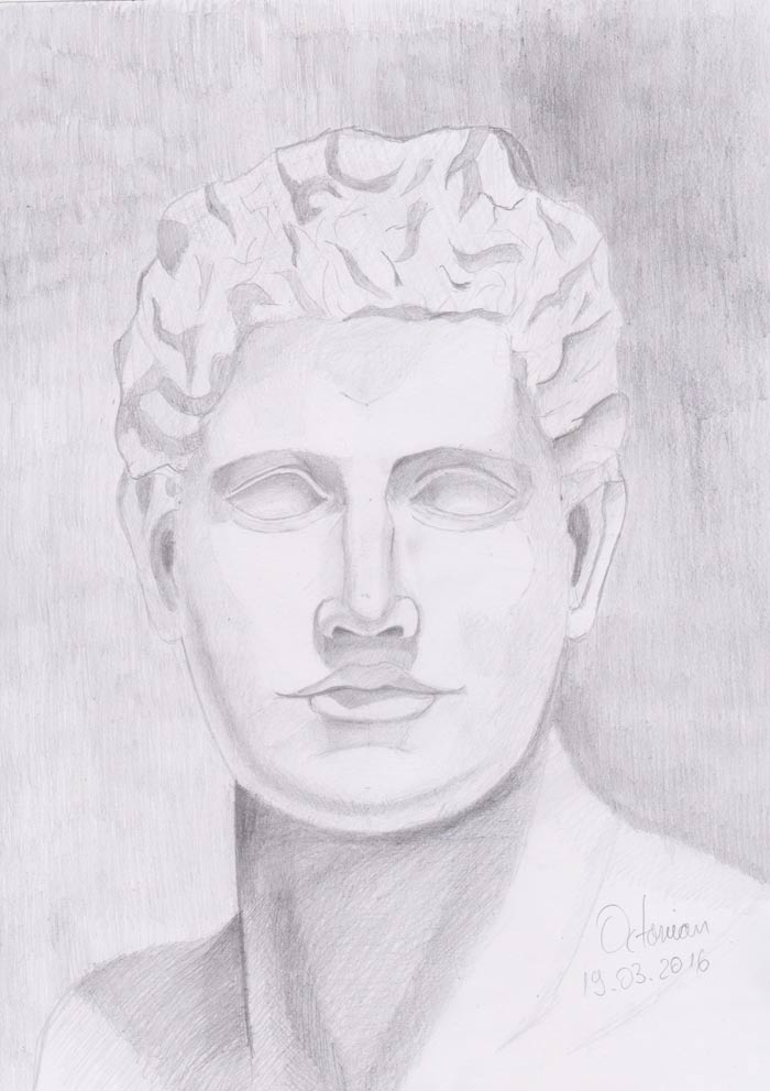 Portrait drawing by Octavian, Drawing Academy student