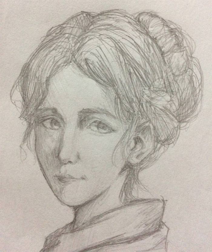 Portrait drawing by Eima