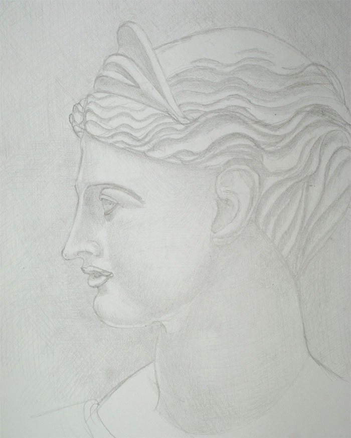 Classical portrait drawings by Carlos, Drawing Academy student ...