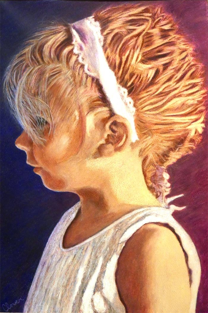Colour pencil portrait by Clover Lea