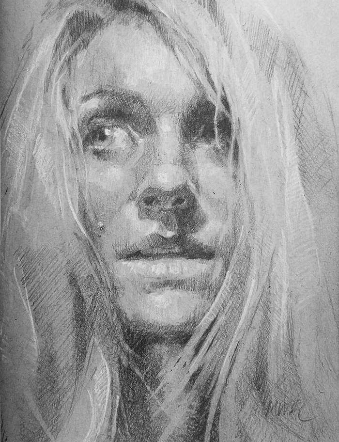 Portrait Drawing By Krystal Brown - Drawing Academy 