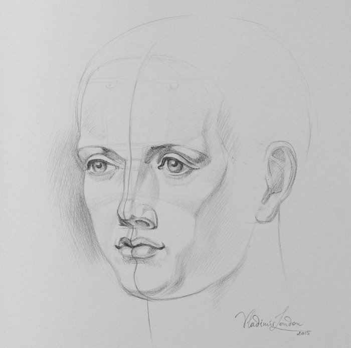 Portrait drawing by Vladimir London_Drawing Academy