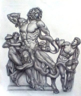 drawing of laocoon