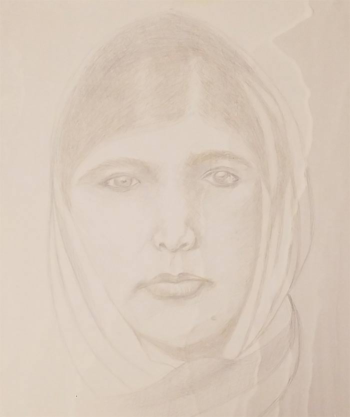 Silverpoint drawing by Wayne