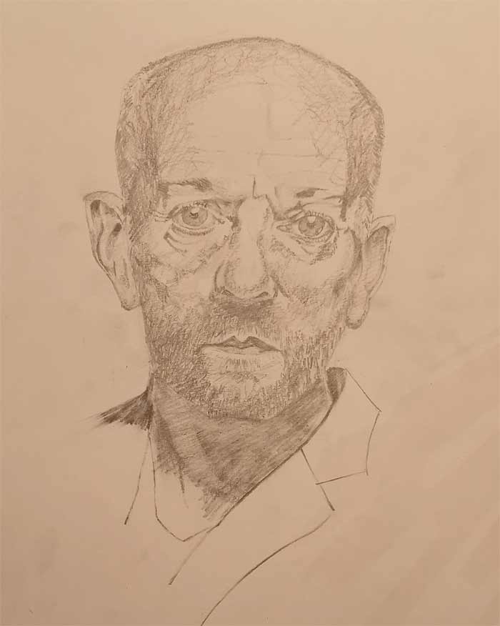 Portrait drawing by Jonathan Hart