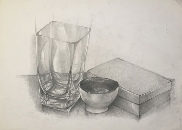 Still-life artwork critique - How to use constructive drawing