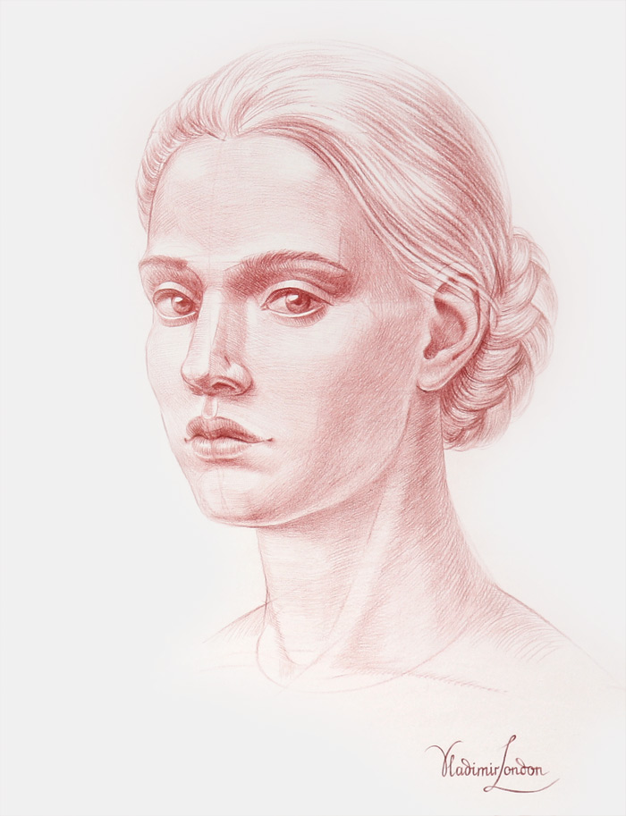 Portrait drawing by Vladimir London