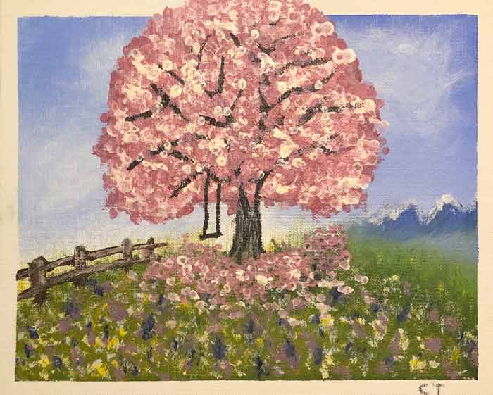 How to quick sketch cherry blossoms - barbara luel