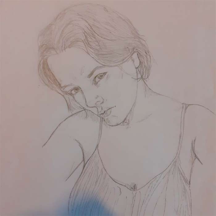 Pencil Drawing Beautiful Girl By Florian Erb 6
