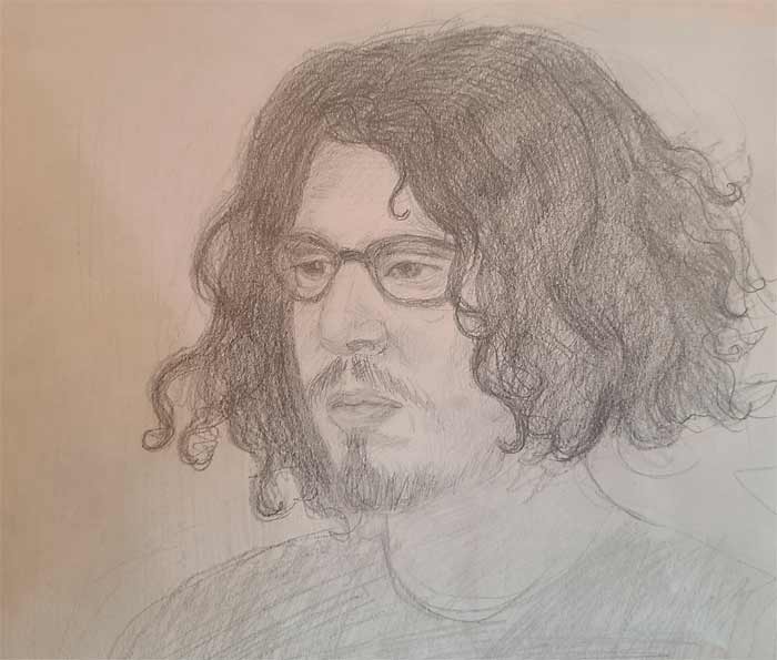 My first portrait drawing from life