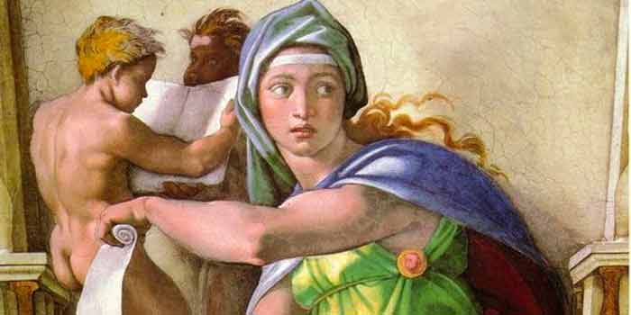 Michelangelo – The Delphic Sibyl Painting of The Sistine Chapel