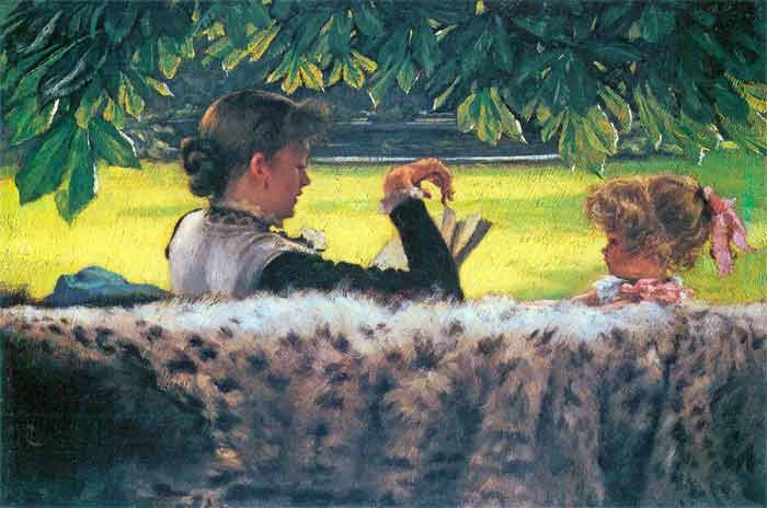 Reading a Storybook by James Tissot
