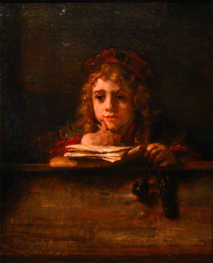 Titus Reading a Book by Rembrandt