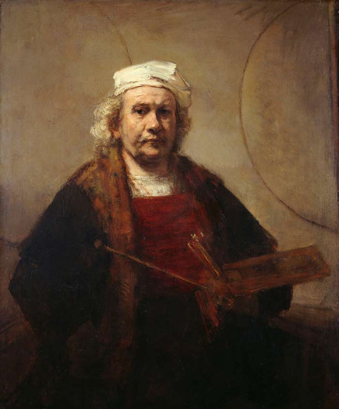 Rembrandt Self-portrait with two circles.