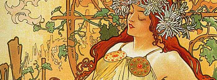 The Seasons (1896) by Alphonse Mucha