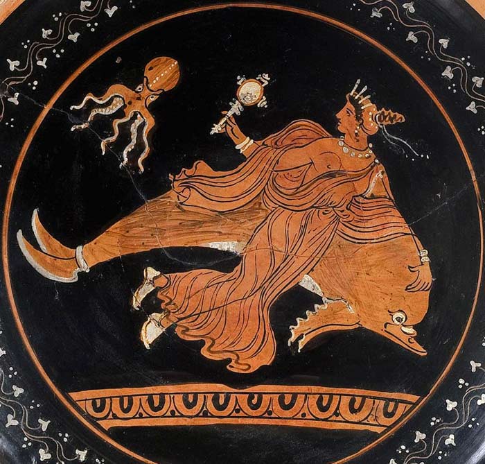 Nereid Riding Dolphin