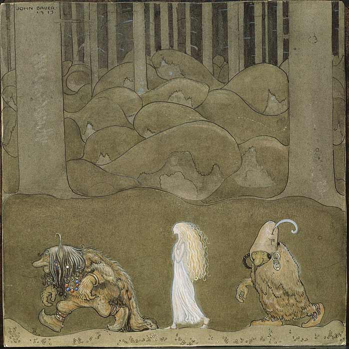 John Bauer -The Princess and the Trolls