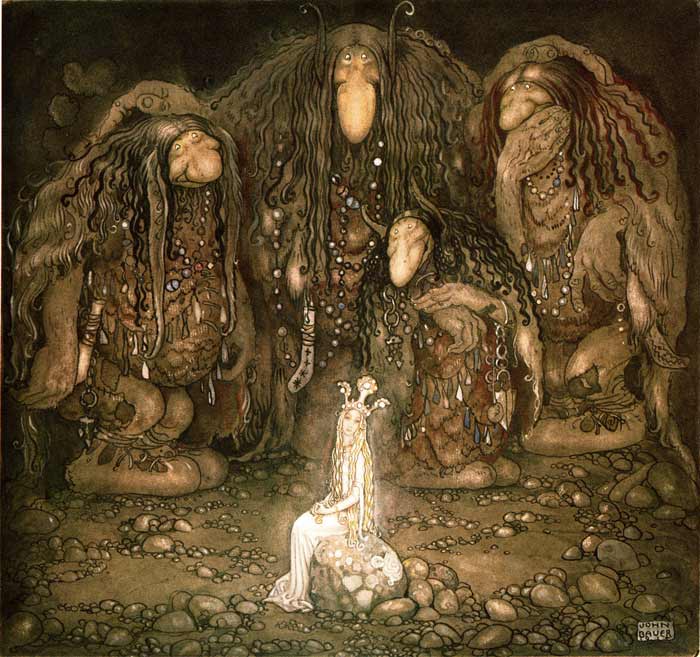 John Bauer - Princess and the Troll Sons 1915