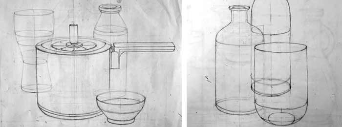 Constructive drawings by Radosveta Zhelyazkova