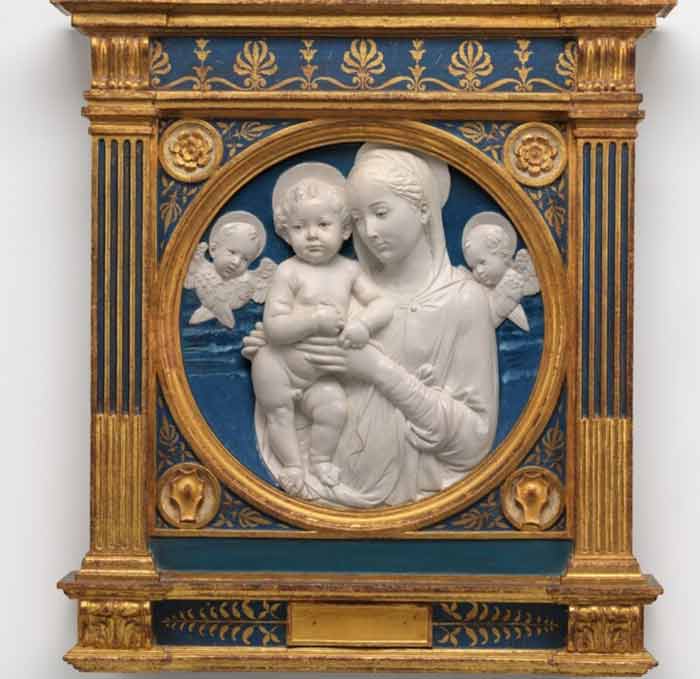Madonna and Child with Cherubin by Andrea della Robia