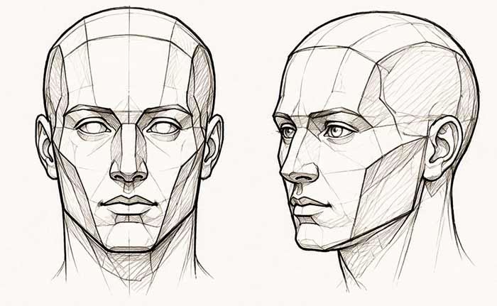 Major planes of the head and face