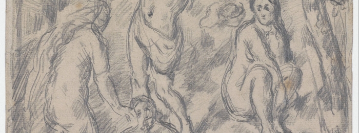 Paul Cézanne: Bathers in landscape