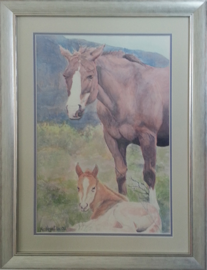 watercolor horses